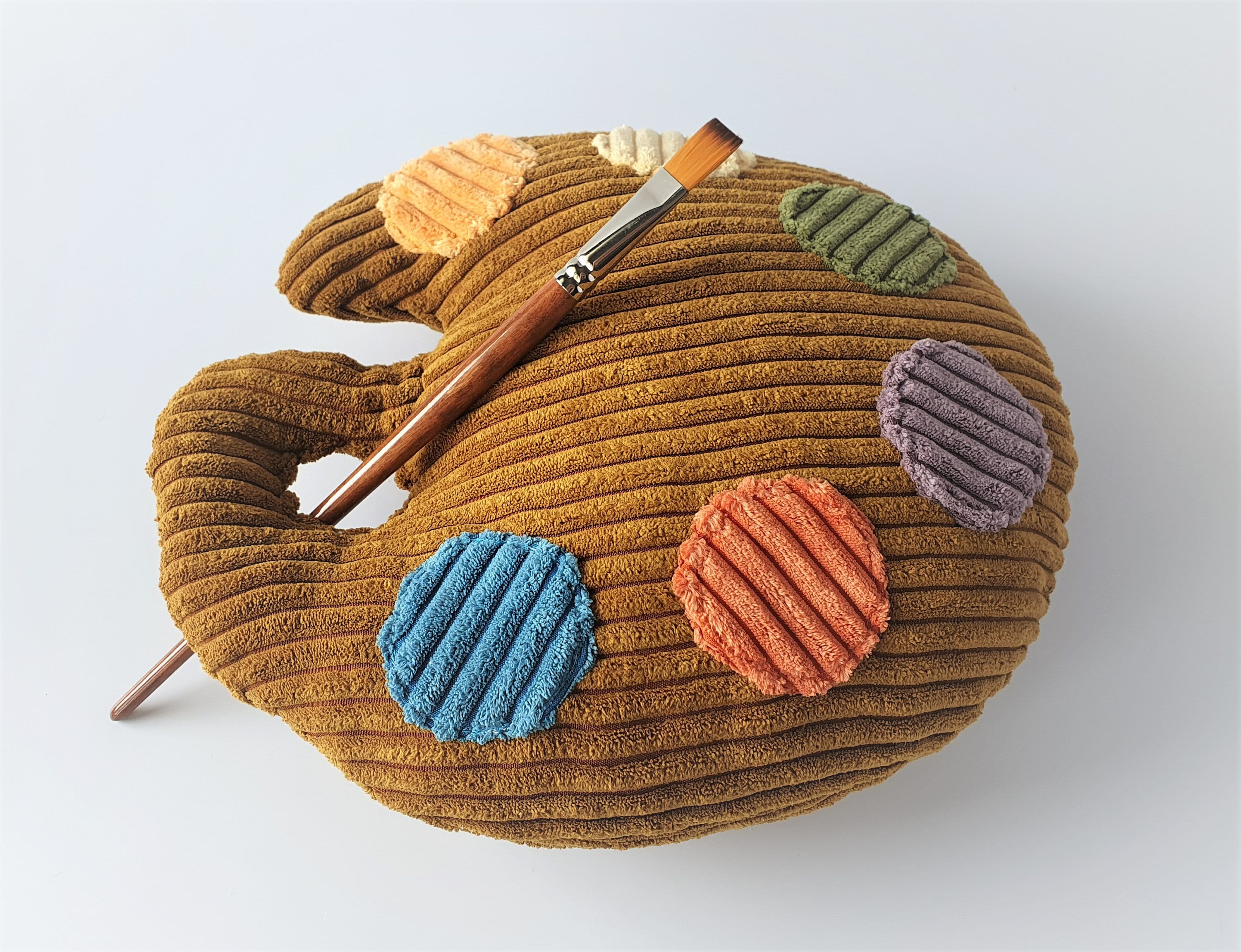 Paint Palette Cushion, Plush Paint Palette, Stuffed Art Palette, Artist Gift, Nursery Decor, Toddler Gift, Kids Art  Gift