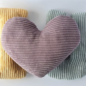 Corduroy Heart Pillow: Soft Kids Throw Pillow (13.7&quot; x 17.7&quot;)