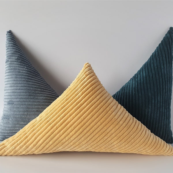 Oreiller décoratif en forme de triangle, coussin de canapé, coussin de lit, coussin de fauteuil, coussin décoratif, touche de couleur à l'intérieur