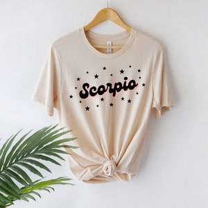 Zodiac Astrology T-Shirt | Retro Aries Aquarius Cancer Capricorn Gemini Libra Leo Pisces Sagittarius Scorpio Taurus Virgo Tee, 70s Inspired