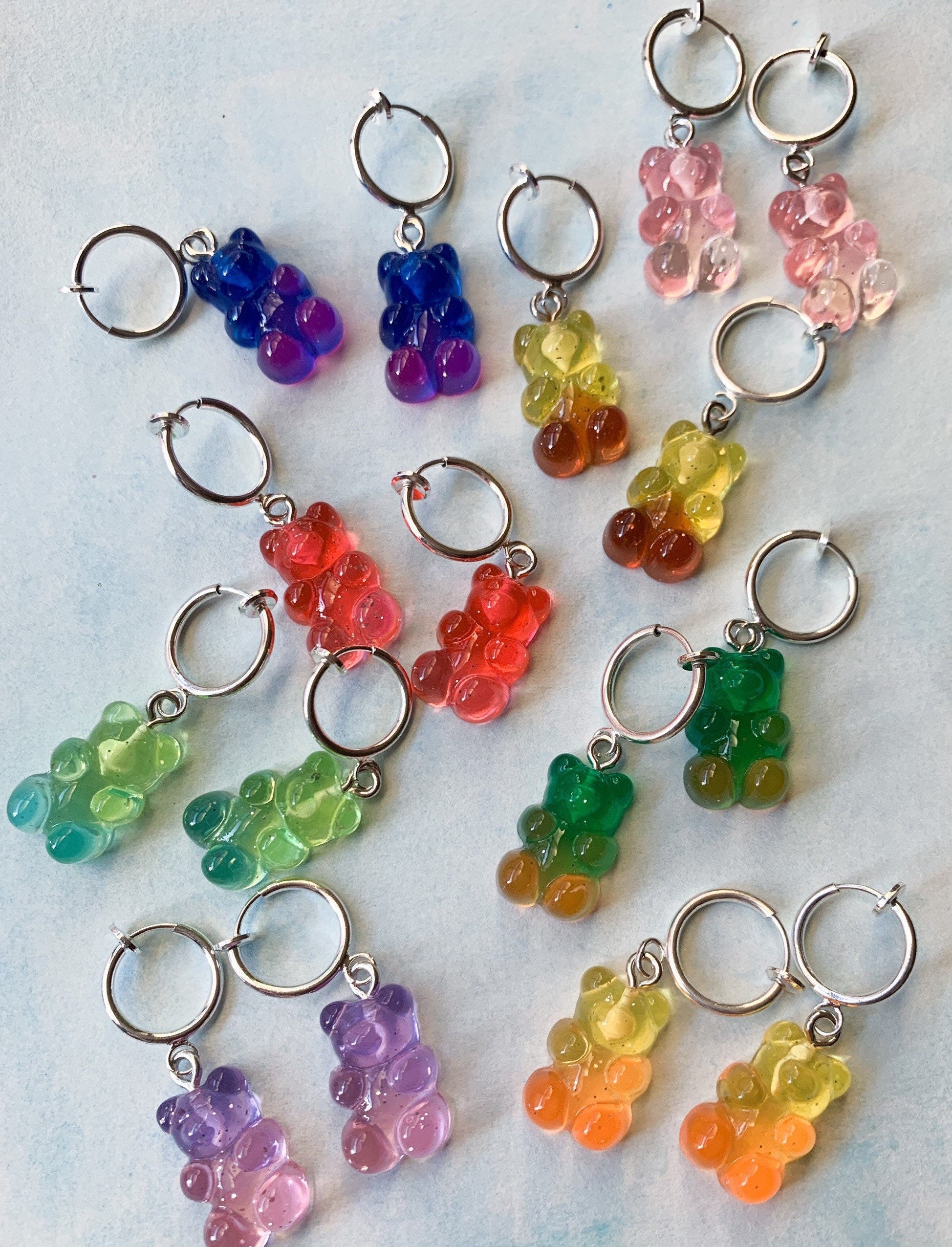 Gummy Bear Earrings. Clip On Earrings. Gummi Bear Earrings. Candy Love –  Mary & Dolls