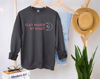 Sudadera Clay Maker By Night para creadores de arcilla, sudadera de arcilla, regalos de arcilla polimérica, regalos de cerámica y alfarería