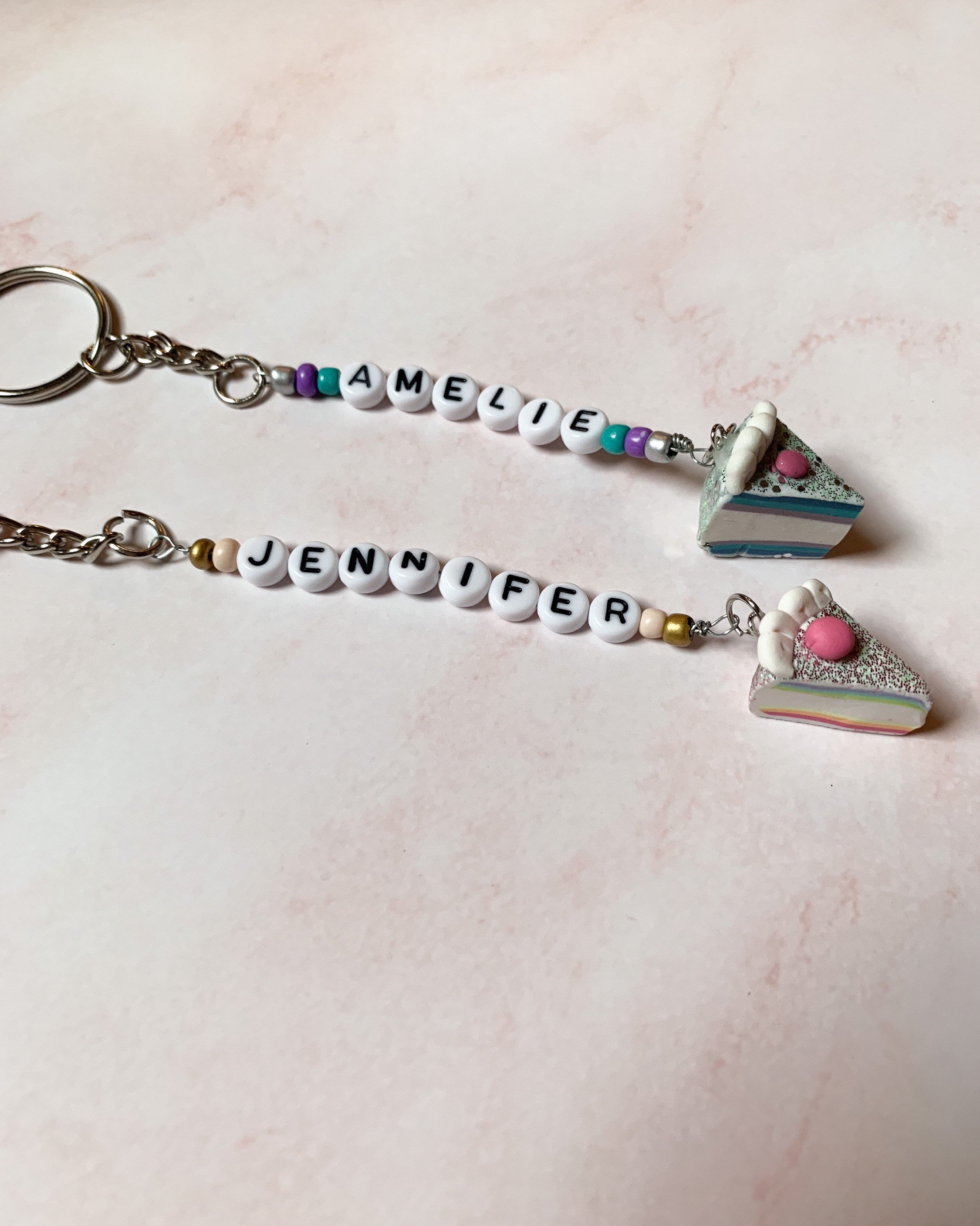Rainbow Cake Charm | Kawaii Polymer Clay Charms, Cute Clay Rainbow Cake Charm | Kawaii Polymer Clay Charms, Cute Clay