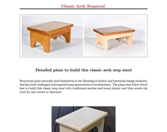 PDF Step Stool Plans - Child Size - Detailed written plans to build this 6" tall step stool and learn fundamental woodworking techniques