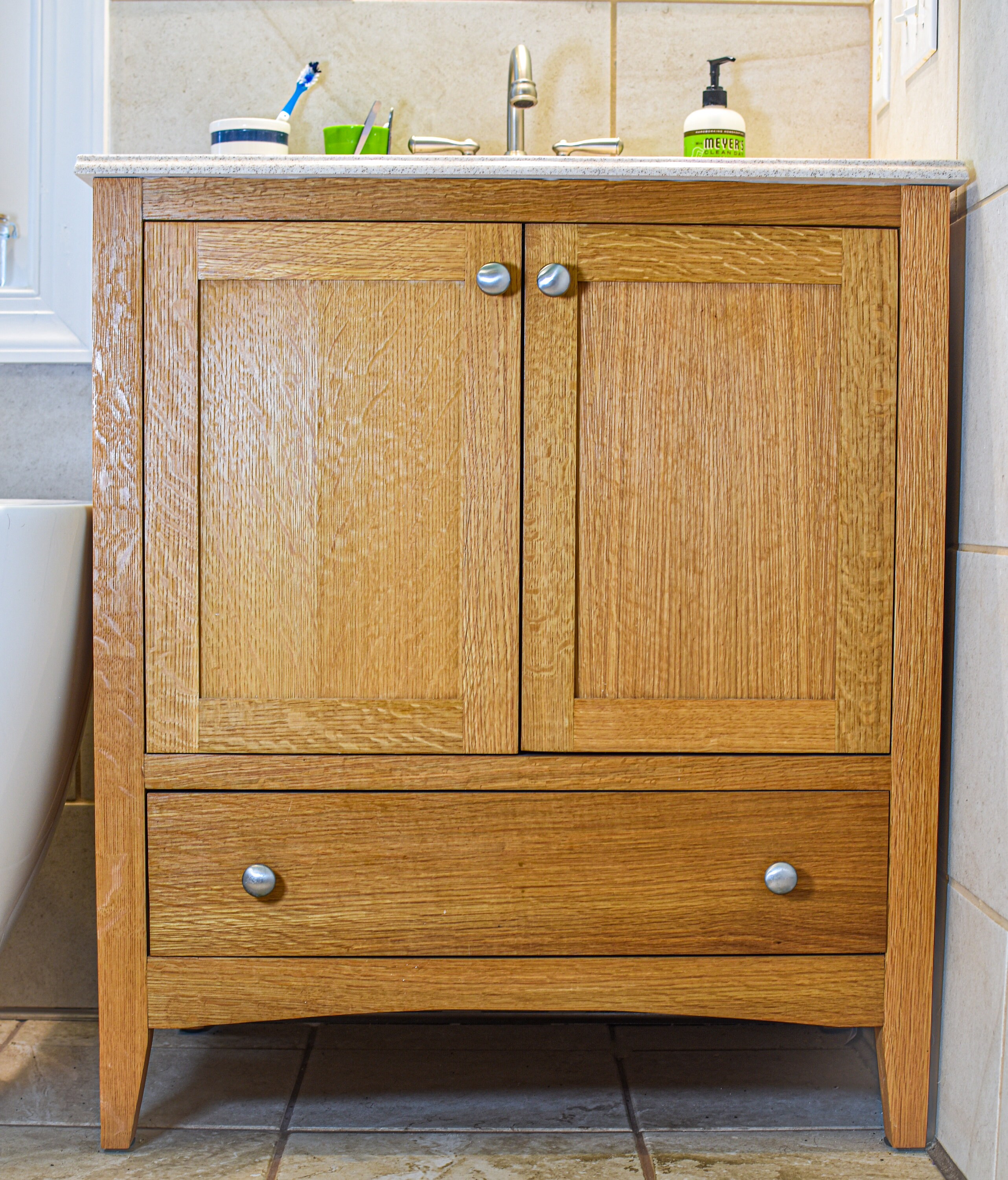 PDF Bathroom Vanity Plans - Craftsman Style Oak - Detailed Written ...