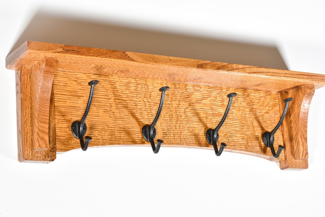 PDF Craftsman Style Coat Rack and Wall Shelf Project Detailed Written