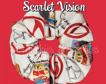 READY TO SHIP! Super Hero Scrunchie, Wanda Scrunchie, Knotted Headband, Theme Park, Magic, Scrunchie, Bow Headband, Gift for Her