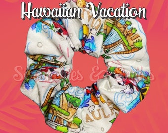 READY TO SHIP! Hawaiian Vacation, Scrunchie, Knotted Headband, Hotel Resort Scrunchie, Hawaii Scrunchie,Hawaii Headband, Gift for Her