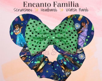 Encanto Familia Collection - Items Sold Separately - Ear Scrunchie OR Knotted Headband, Encanto Ears, Encanto Headband, Mirabel, Isabela