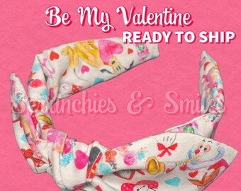 READY TO SHIP! Be My Valentine, Valentine’s Day Headband, Valentine’s Day Scrunchie, Ponytail Holder,  Gift for Her, Valentine’s Day Gift