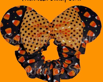 READY TO SHIP! Halloween Candy Corn - Items Sold Separately - Ear Scrunchie, Halloween Scrunchie, Headband, Watch Band, Halloween Ears