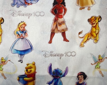 IN STOCK! 100th Anniversary 100% Cotton Fabric, Disney Fabric, Fabric By the Yard, Fat Quarters, Quilt Fabric, Stocking Stuffer