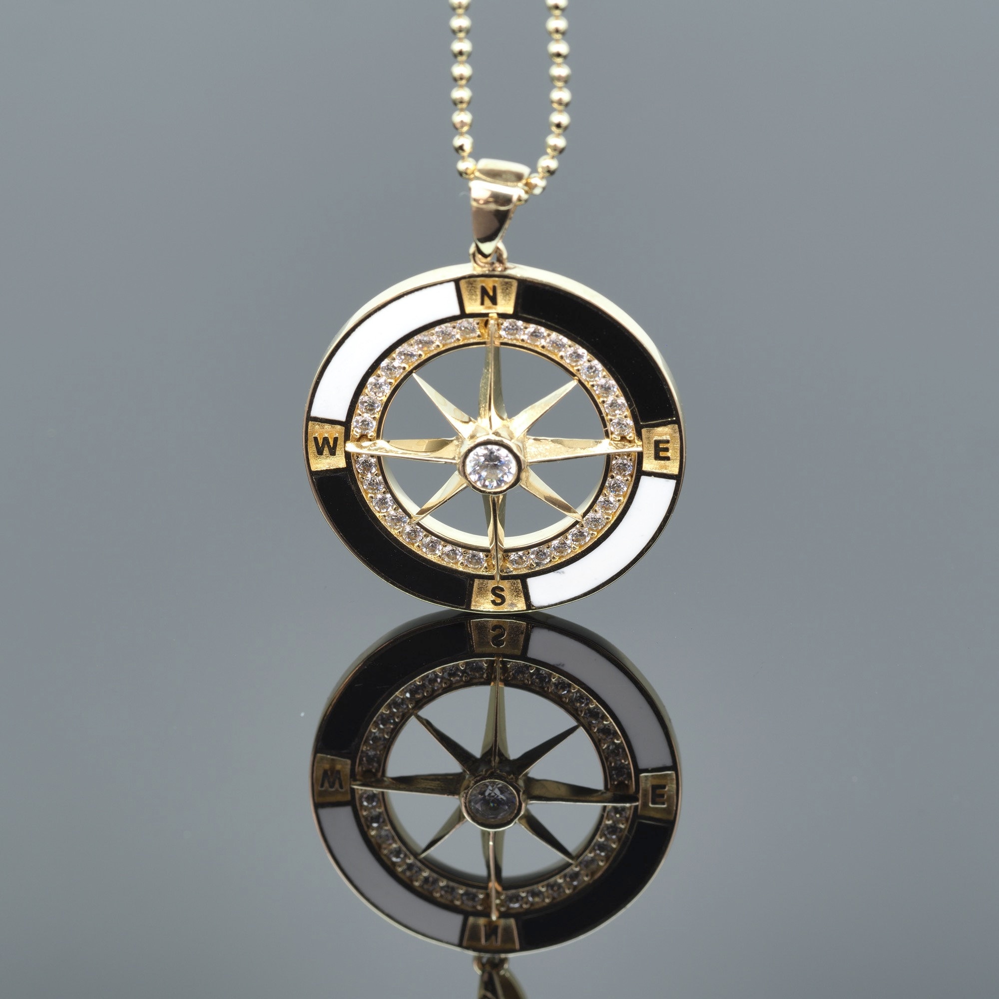 compass travel necklace