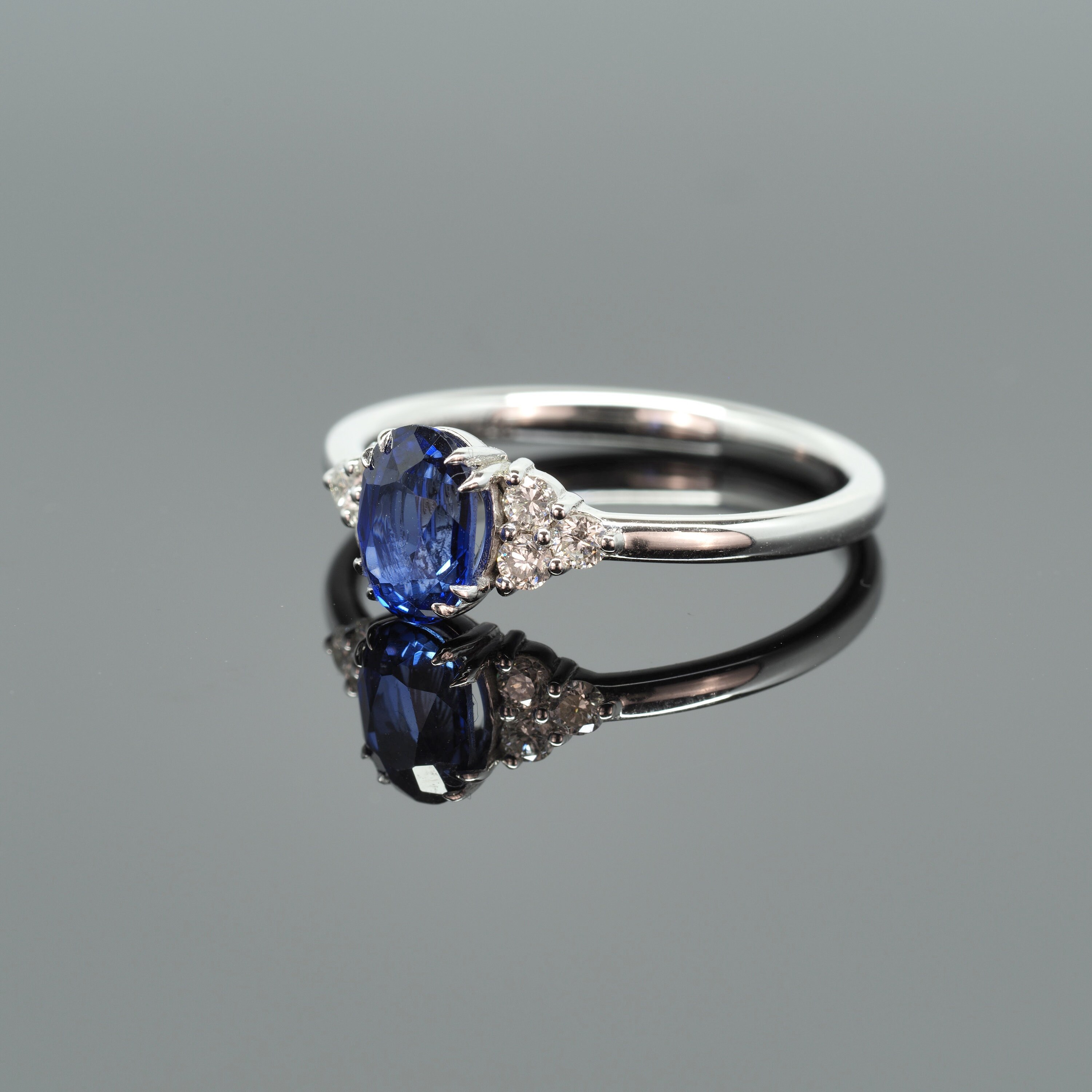 Unique Delicate Sapphire Multi Stone Statement Ring / Dainty | Etsy