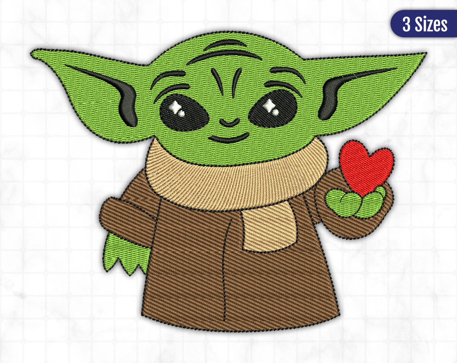Yoda embroidery design Baby Yoda embroidery designs Yoda Etsy