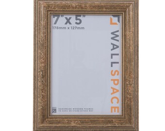 7x5 Gold Frame | Antique Gold Photo Frame 7x5 Inches | 7 x 5 Inch Gold Picture Frame | Wooden 7x5 Gold Photo Frames | Gold 7x5 Photo Frame
