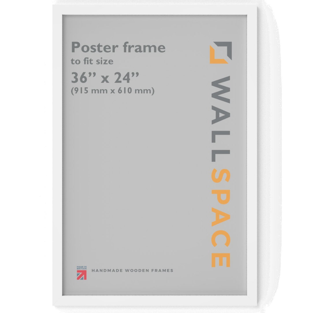 36x24 White Photo Frame 36 x 24 Inch Wooden Poster Frame Picture Frames ...