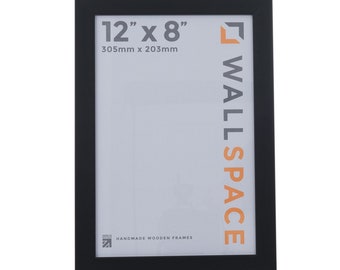Buy 12x8 Black Frame Black Picture Frame 12x8 Inches Wood 12x8