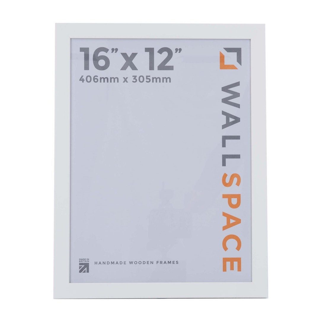 16x12 White Frame Wooden 25mm White Picture Frame 16x12 inches 16 x 12
