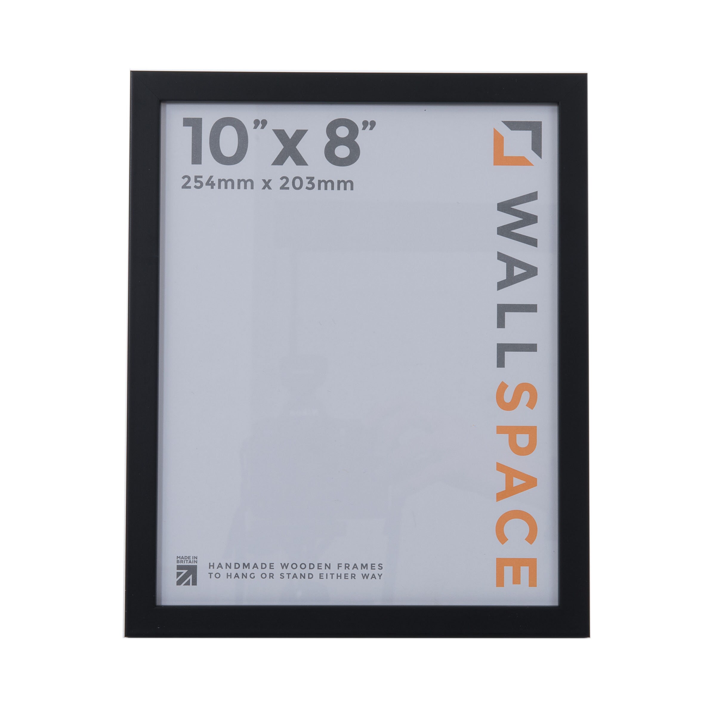 10x8 Thin Black Frame | Thin Black Picture Frame 10x8 Inches | Natural Wood 10x8 Black Frames | Thin Wooden 8x10 Black Picture Frames