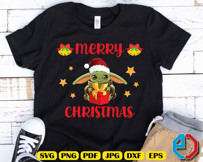 Download Baby Yoda Christmas Wish Svg Png Pdf Jpg Eps Dxf Files | Etsy