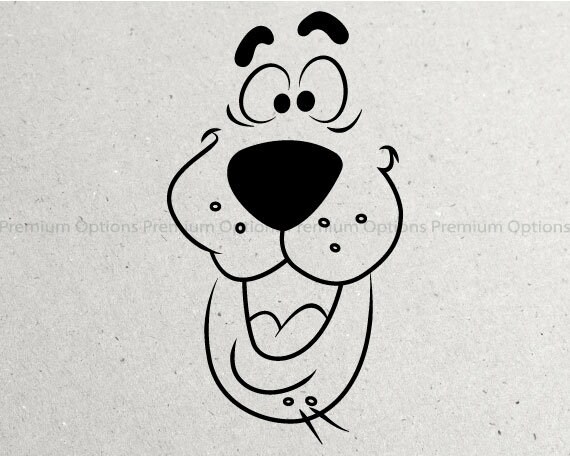 Scooby Doo Face Svg Png Pdf Jpg Eps Dxf Files Vector | Etsy