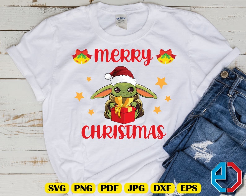 Download Baby Yoda Christmas Wish Svg Png Pdf Jpg Eps Dxf Files | Etsy