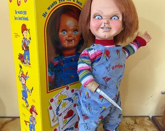 Nóż Chucky Angry - Lalka Chucky w naturalnej wielkości - Chucky Prop 11 - Custom Good Guys