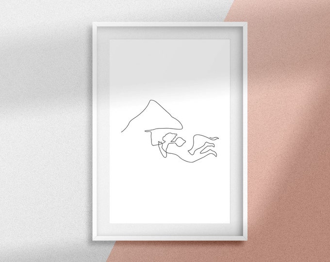 Buy Minimalist Lord Rama Vanvas Line Art Print, Minimalist Art ...