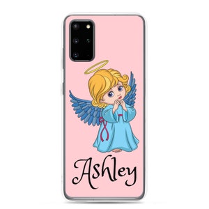 Samsung Case Pink Cute Angel Personalized phone case Pink, Angel, Ashley, Personalized Name on the case, ASHLEY image 9
