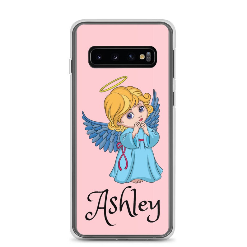 Samsung Case Pink Cute Angel Personalized phone case Pink, Angel, Ashley, Personalized Name on the case, ASHLEY image 1