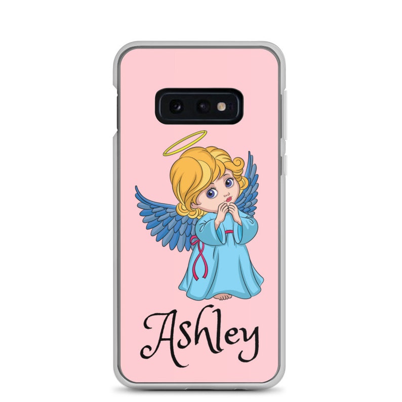 Samsung Case Pink Cute Angel Personalized phone case Pink, Angel, Ashley, Personalized Name on the case, ASHLEY image 5