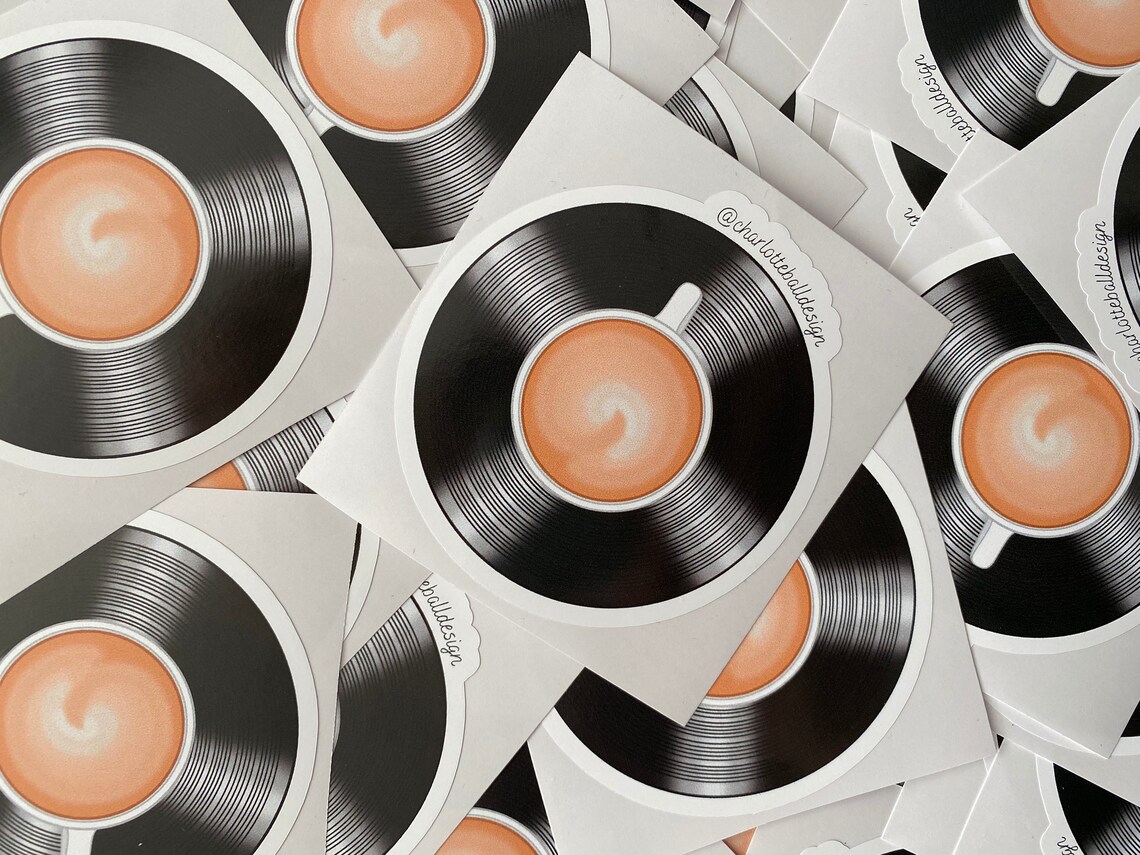Record Coffee Vinyl Stickers Artwork Inspired by the 1975 | Etsy
