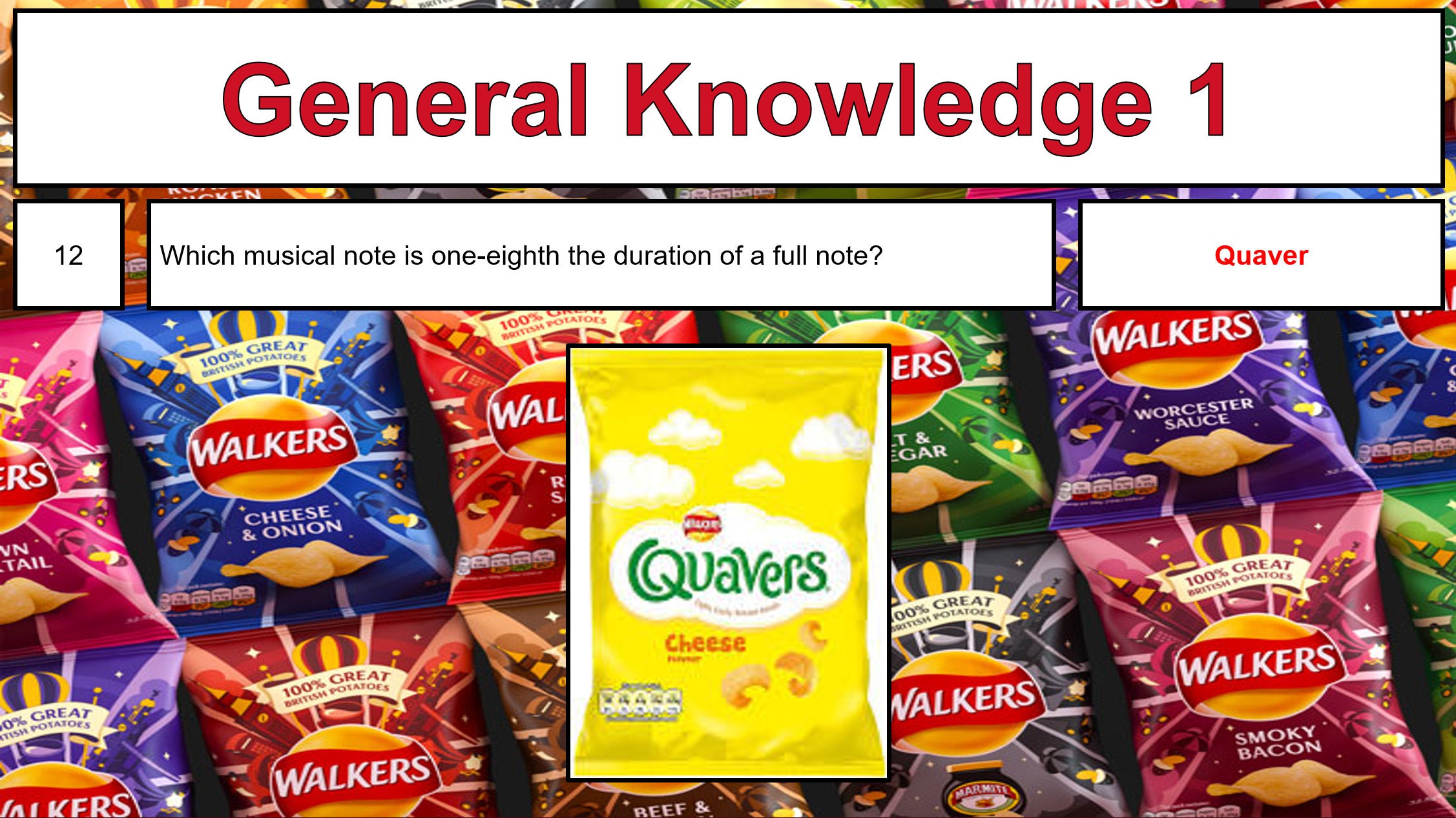 Crisps Themed Pub Quiz, Trivia Quiz, Virtual Screenshare Presentation