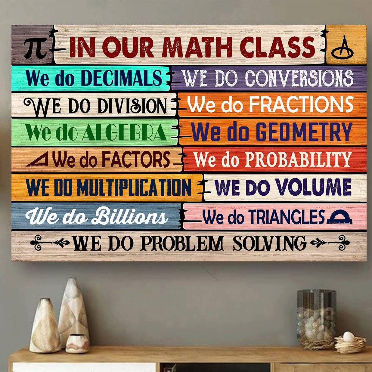 In Our Math Class Canvas math Horizontal Canvas Math Canvas Etsy