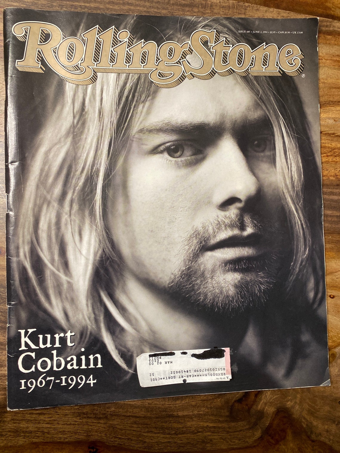 Kurt Cobain Rolling Stone Magazine June 1994 Issue 683 | Etsy