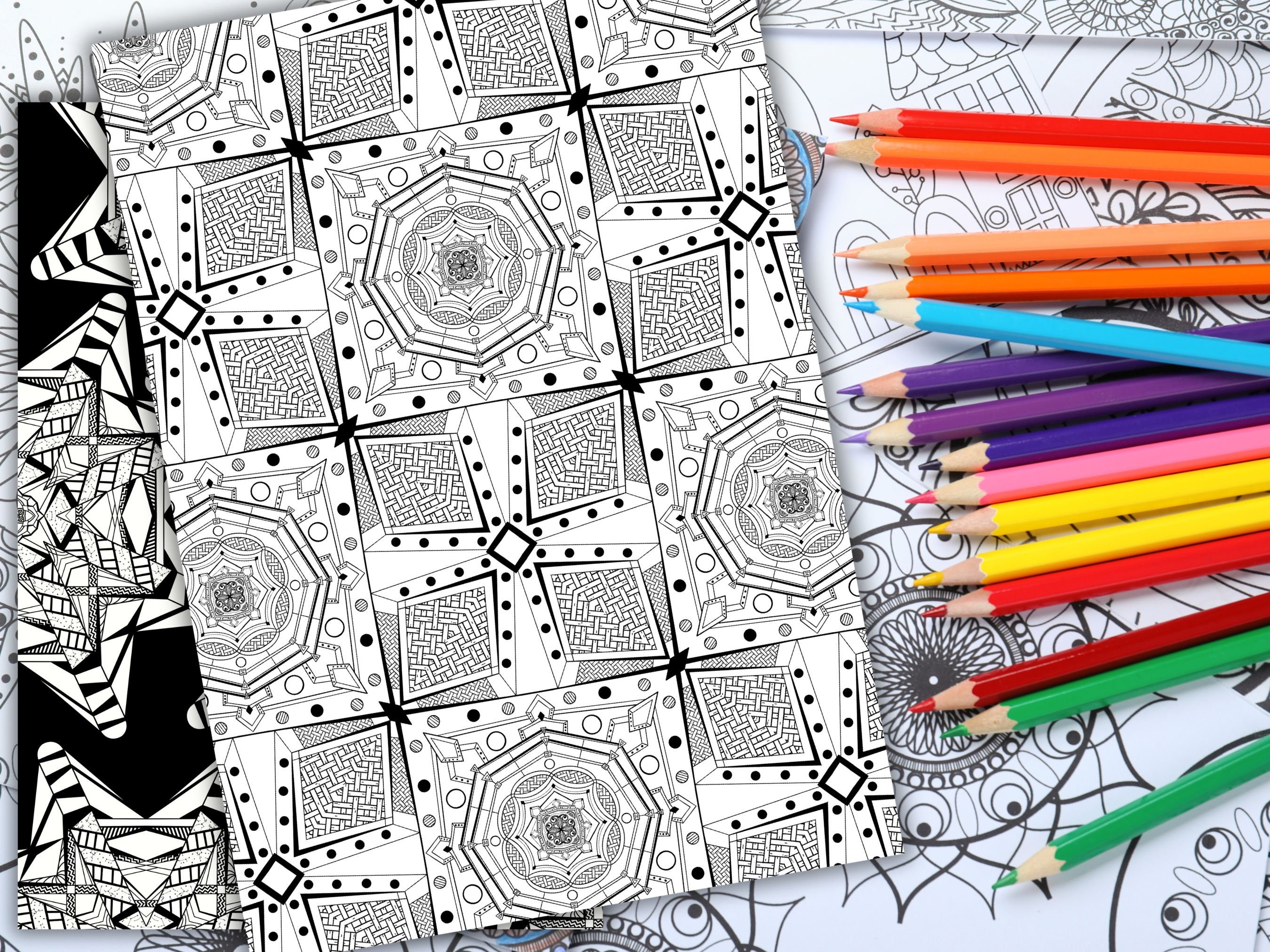 Mandala Coloring Pages, Anxiety Relief Art Therapy, Calm Corner ...