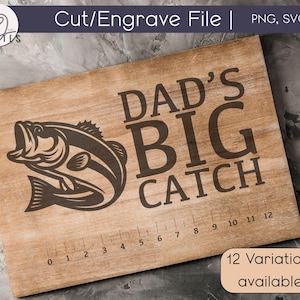 Paquete SVG de pesca para el Día del Padre para pequeñas empresas / Papá extra, padrastro, papá / Tabla de cortar SVG / Proyectos CNC / Pesca PNG