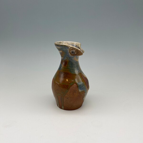 Wood Fired Side Fired Drippy Bud Vase