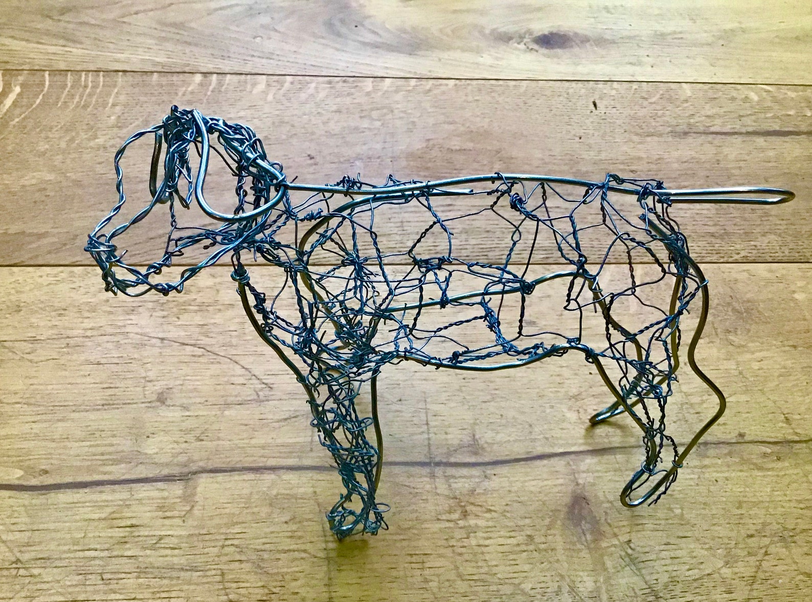 Easter Wire Dog Sculpture Labrador Retriever Original Art Etsy