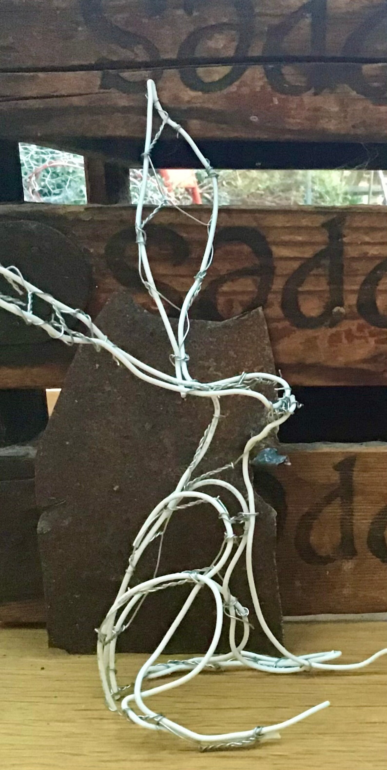 White Rabbits Wire Hare Sculpture Sitting Hare Original Etsy