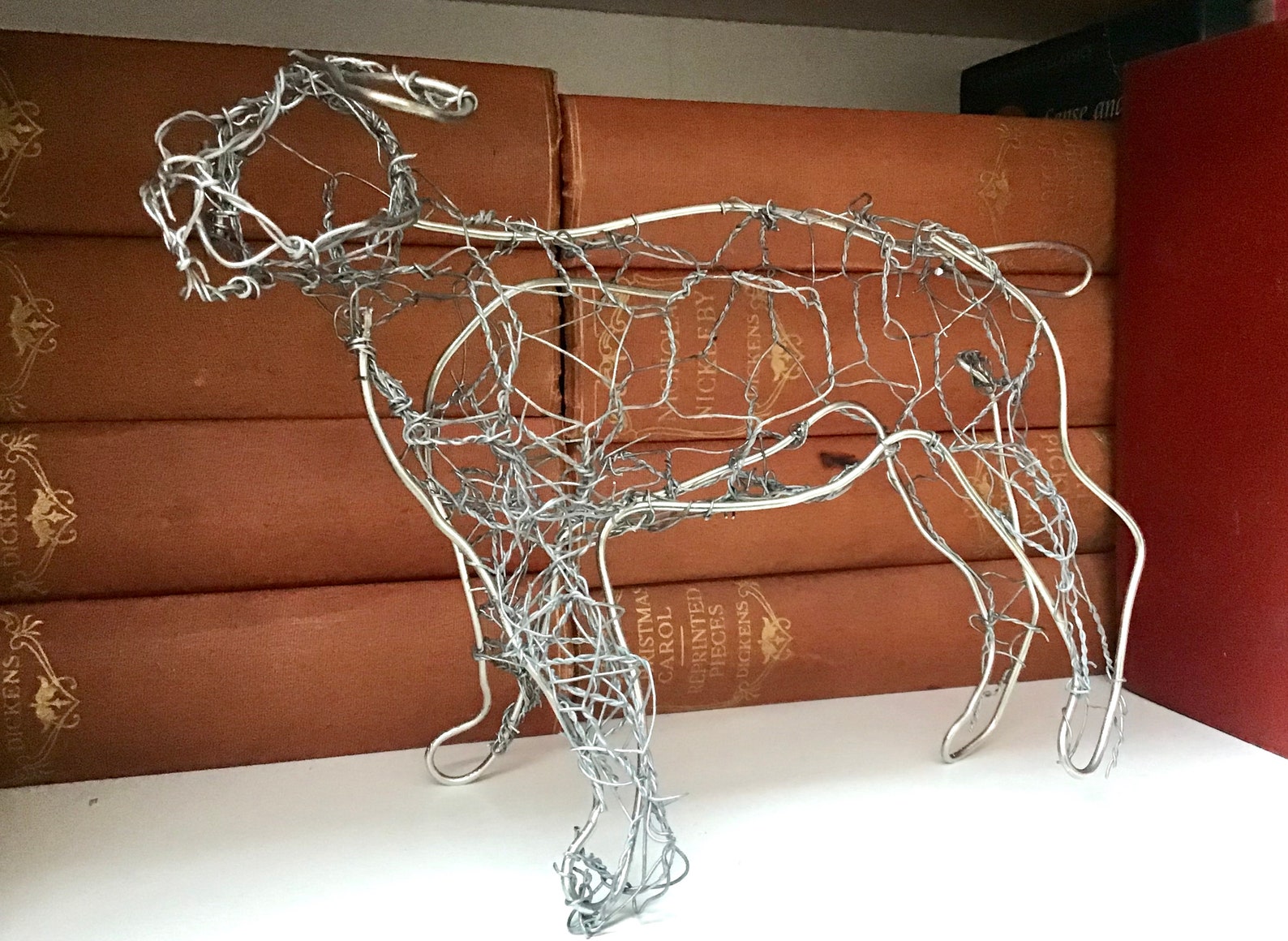 Easter Wire Dog Sculpture Labrador Retriever Original Art Etsy