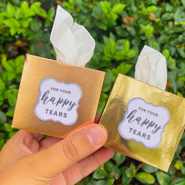 10pack - Mini Happy tears tissue box (Wedding favor)