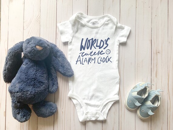 Reveil Le Plus Mignon Du Monde Drole Body Bebe Bebe Mignon Etsy