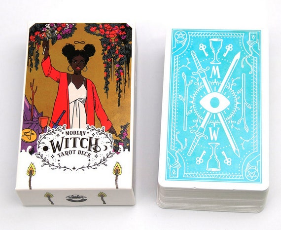 The Modern Witch Tarot Deck 78 Pcs Tarot Cards Witchcraft Etsy