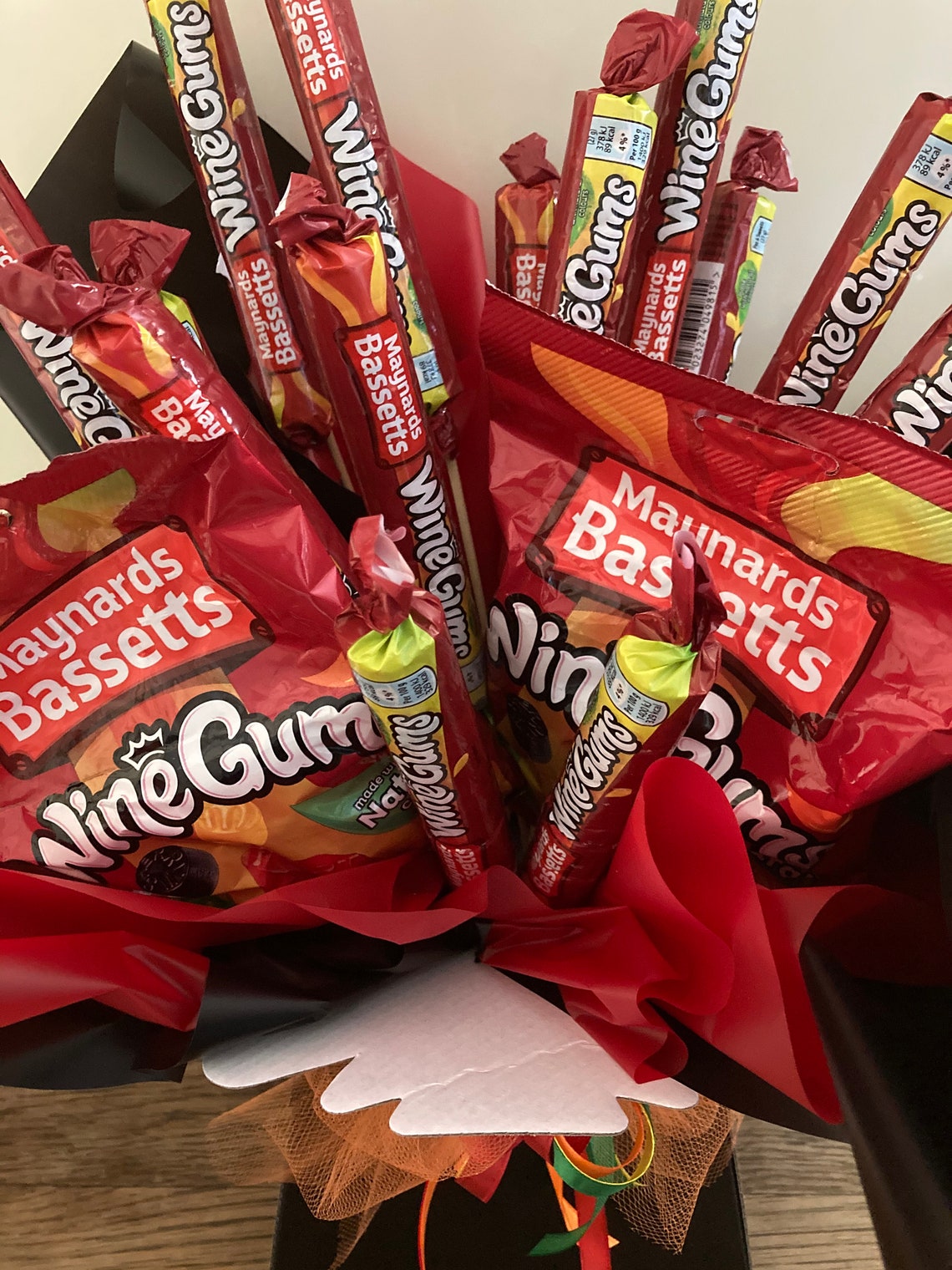 Wine Gum Gifts Bouquet Sweet Wine Gums Hamper Sweets Treats Etsy