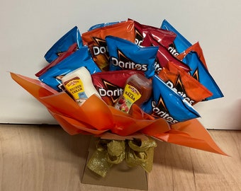 Bouquet Doritos Crisp, Doritos et Salsa, Sélection Doritos Crisp, Bouquet Crisp, Cadeaux pour lui, Joyeux anniversaire, Cadeaux pour elle, Cadeau Doritos