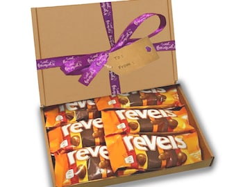 Boîte de sélection de chocolat au lait Revels, Panier à chocolat, Cadeaux pour lui, Cadeaux pour elle, Cadeau personnalisé, Coffret cadeau Galaxy Chocolate Revels