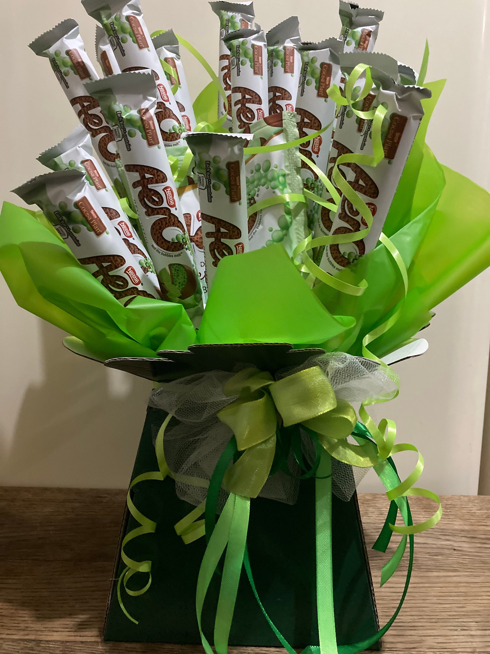 Mint Aero Chocolate Bouquet Mint Chocolate Hamper Aero Gift Etsy