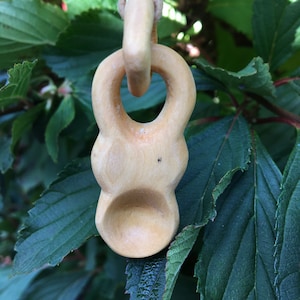 Lovespoon pendant necklace handcarved in Wales boxwood